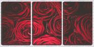 Quadro canvas 45x96 rosas vermelhas textura