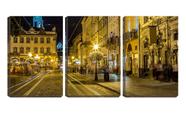 Quadro canvas 68x126 praça iluminada da cidade