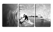 Quadro canvas 68x126 surfista no tubo pb