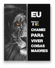 Quadro Canvas Decorativo Leão Frase Motivacional 80x100cm