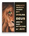 Quadro Canvas Decorativo Leão Frase Motivacional 80x100cm