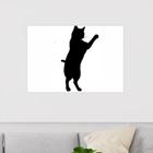 Quadro Canvas Decorativo para Sala Gato Preto 1 60x90