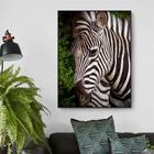 Quadro Canvas Decorativo para Sala Savana Africana Zebra 90x60