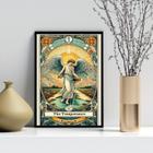 Quadro Carta Tarot Vintage - A Temperança 24x18cm - com vidro