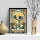 Quadro Carta Tarot Vintage - A Temperança 24X18Cm - Vidro