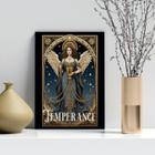 Quadro Carta Tarot Vintage - Temperança 24X18Cm - Com Vidro