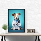 Quadro Clinica Veterinária Cachorrinho 45X34Cm - Com Vidro