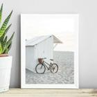 Quadro Coleção Praia Soft - Bicicleta 24X18Cm - Com Vidro