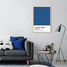 Quadro Color Card Classic Blue 100x70 Caixa Marfim Moldura Caixa, Marfim