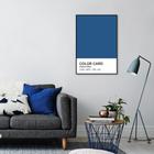 Quadro Color Card Classic Blue 100x70 Filete Preto Moldura Filete, Preta