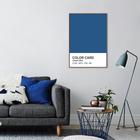 Quadro Color Card Classic Blue 86x60 Filete Marrom Moldura Filete, Marrom Cafe