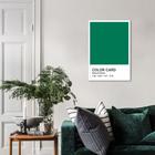 Quadro Color Card Natural Green 60x43 Caixa Branco Moldura Caixa, Branca