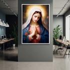 Quadro com Moldura 90x60 Nossa Senhora Aparecida Religioso Decorativo Grande Sala Quarto Hall