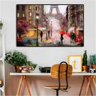 Quadro Com Moldura Decorativo Grande Alta Resolução Para Sala Quarto Escritório Paisagem Estilo Pintura Paris