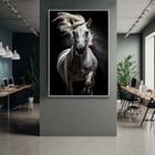 Quadro com Moldura Decorativo Para Sala Quarto Hall Cavalo Branco