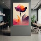 Quadro com Moldura Decorativo Para Sala Quarto Hall Flor Abstrato