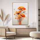 Quadro com Moldura Decorativo Para Sala Quarto Hall Ilustração Flores