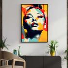 Quadro com Moldura Decorativo Para Sala Quarto Hall Mulher Pop Art Collor