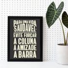 Quadro Conselho Vida Saudável 33x24cm - Vidro