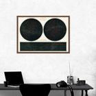Quadro Constelações 2 Hemisferios 1877 43x30 Caixa Marrom Moldura Caixa, Marrom Cafe