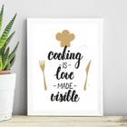 Quadro Cozinha - Cozinhar É Amor 33X24Cm - Com Vidro
