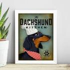 Quadro Cozinha Dachshund 24X18Cm - Com Vidro