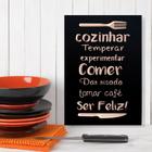 Quadro Cozinhar Feliz - M - Preto