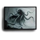 Quadro Cthulhu, personagem de HP Lovecraft com Moldura E Acetato Tamanho A3