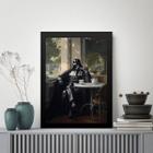 Quadro Darth Tomando Café - Cafeteria 33x24cm - com vidro