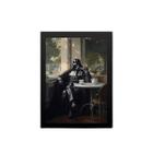 Quadro Darth Tomando Café - Cafeteria 45X34Cm - Com Vidro