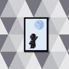 Quadro Darth Vader Baby 33X24Cm - Com Vidro Moldura Preta