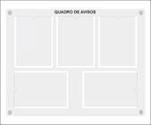 Quadro De Aviso E Gestão Com 5 Displays A4 Acrílico 2 Branco