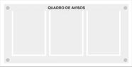 Quadro De Aviso Gestão Com 3 Displays A4 De Acrílico Branco