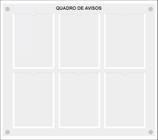 Quadro De Aviso Gestão Com 6 Displays A4 De Acrílico Branco