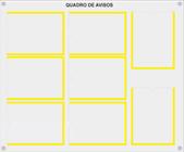 Quadro De Aviso Gestão Com 8 Displays A4 Acrílico Amarelo