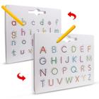 Quadro de Treino Magnético com Letras - Alfabeto ABC, Maiúsculas e Minúsculas - Brinquedo Educativo Montessori para Crianças