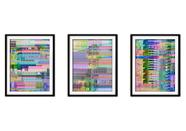 Quadro decor 55x110 canvas formas abstratas mod 241