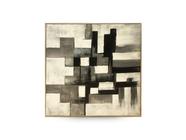 Quadro Decor Abstrato 3 Tons Cinza