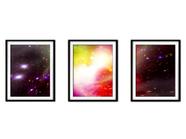 Quadro decor canvas 30x66 universo colorido mod 99