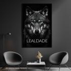 Quadro Decorativo 1 Tela Animais Lealdade Rosto Lobo Diversos Tamanhos Preto