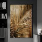 Quadro Decorativo 1 Tela Folha Dourada Diversos Tamanhos Preto