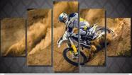 Quadro 33x24cm decoração corrida motocross rali brc6872 em Promoção na  Americanas