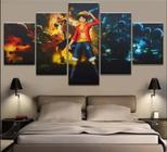 Quadros Decorativos 5 Peças Anime One Piece Personagens 3D em Promoção na  Americanas