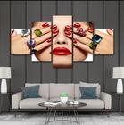 quadro decorativo 115 x 60 5 pçs 4 k unhas esmaltes manicure