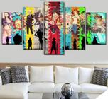 Quadros Decorativos Anime Mangá desenho Naruto dragon ball one piece goku  Mosaico 3 peças 30 x 106