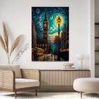 Quadro Decorativo 130x90 Para Sala Quarto Hall Londres Impressionista