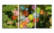 Quadro Decorativo 45x96 bolinhas coloridas de planta