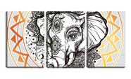 Quadro Decorativo 45x96 mandala elefante indiano