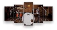 quadro decorativo 5 telas Bateria Drum "