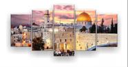 quadro decorativo 5 telas Cidade Velha Jerusalém"